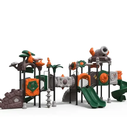 New Children's Playground Metal Outdoor Amusement Equipment Kids Theme Park Combination Plastic Slide